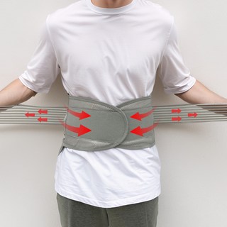 오리치 남여공용 사계절 메쉬 허리보호대, 그레이, 1개