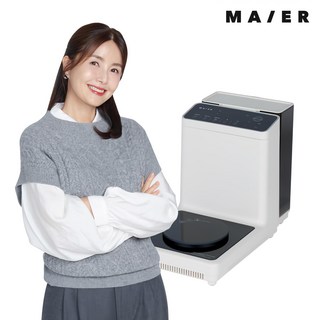 [마이어] 즉석 한강 라면 조리기 (Maier ez100) 라면 끓이는 기계 신애라 가정용 캠핑 멀티 쿠커 미우새, 아이보리, 색상:아이보리