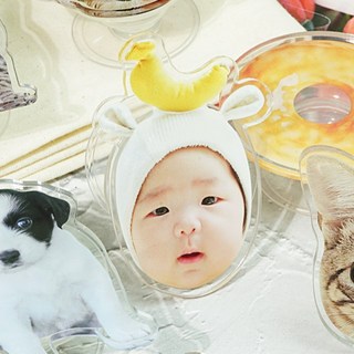 강아지 아기얼굴 고양이 사진 그립 스마트 톡 핸드폰 거치대