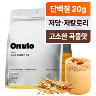 오늘로 오늘쉐이크 식사대용 단백질 쉐이크 곡물맛 대용량, 1개, 560g