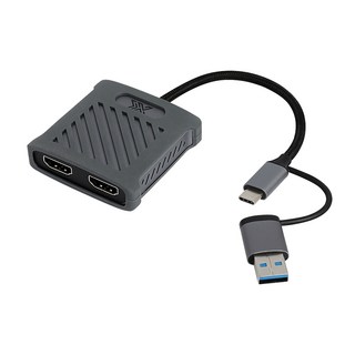 미러링 USB C타입 to HDMI 4K 듀얼모니터 멀티 분배기 컨버터 젠더 노트북 화면 복제 확장기 태블릿 케이블, 1개