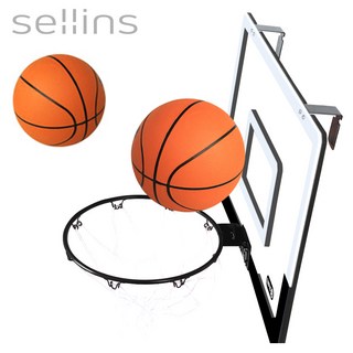 농구공 16cm 3in1농구대 11 셀인스텍 덩크 미니농구대 실내 농구골대 문틀 벽걸이 (농구공 1+1), 블랙, 1개