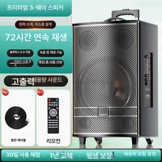 블루투스 스피커 버스킹 앰프 휴대용 야외공연, 기본 색상, 전문가형 36인치 큰 음량-긴 배터리