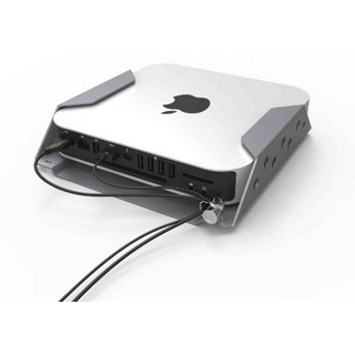 미국 Maclocks MMEN76 Mac Mini 보안 마운트 인클로저 실버 노트북 도난방지 잠금장치 락 스탠드 Dock 태블릿PC액세서리, 1개
