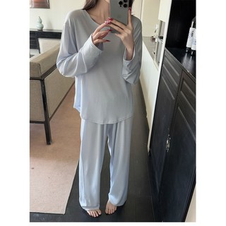 여성 데일리 모달 잠옷 상하의 세트 파자마 홈웨어