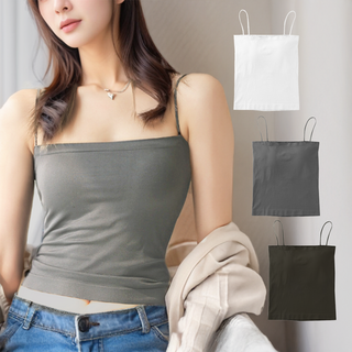 하옴 여성 캡내장 끈나시 브라탑 3p