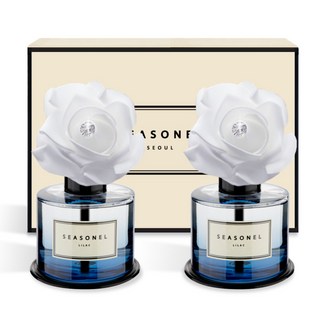 시즈넬 차량용 디퓨저 화이트 로즈 블루 120ml, 2개, 망고매니아
