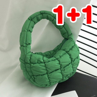 [1+1] 미니 퀼티드백 퀼팅백 패딩가방 데일리가방 (12색상), 2개, 그린