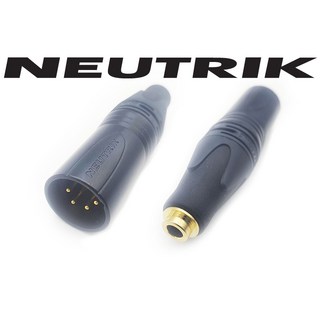 밸런스드 뉴트릭NC4MXX-B XLR4핀(수) to 4.4mm(암)젠더 카나레L-4E5C케이블사용 [XLR4M-44F]