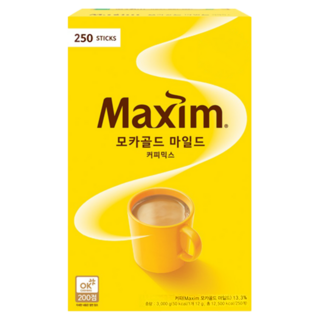 맥심 모카골드 마일드 커피믹스, 12g, 250개입, 1개