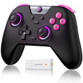 EasySMX X05 게임패드 무선 컨트롤러 PC 스팀텍 안드로이드 iOS 닌텐도 스위치 호환 조이스틱, 블랙, 1개