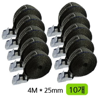 화물 바인딩 고정 25mm 캠버클 미니 깔깔이바 자동바 고정바 스트랩 라쳇벨트 라쳇바, 블랙, 10개