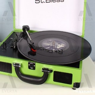 [ST.BLESS] 레트로 턴테이블 - 그린 사운드룩턴테이블