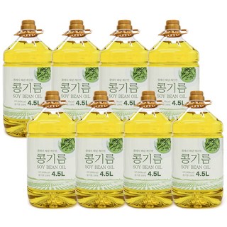 대두유 18L 콩기름100% 식용유 업소용 대용량, 4.5L, 8개