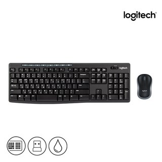 로지텍 코리아 정품 MK270r 무선 콤보 키보드 마우스 세트 한글 자판, 일반형, 블랙