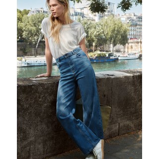 22FW 블루 워싱 와이드 데님팬츠 VIPA2F101B2