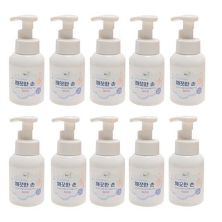 깨끗한손 버블 핸드워시 손세정제 일반 본품 10개 각 300ml IN BIO, 라임향
