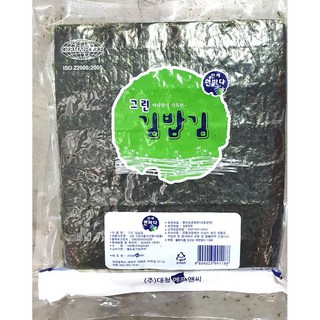 한바다 김밥김 그린 100매입 230g 김밥재료 도시락, 1개