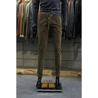 빠니깔레 이태리직수입 가먼트다잉브라운 스트링밴딩 코듀로이팬츠 f-hcpt53br