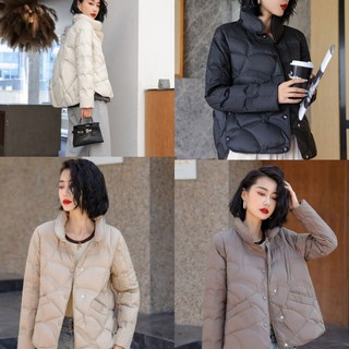 현버트 여성경량패딩 덕다운 점퍼 숏패딩 누빔자켓