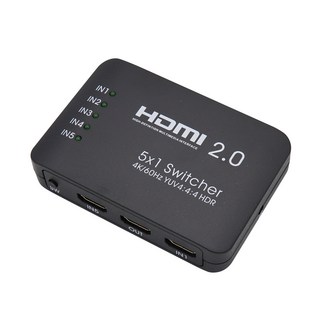 COMS) 4K지원 HDMI 2.0 선택기(5:1)/FW762/리모콘포함, 1개
