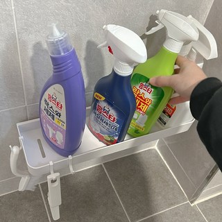 자세히 보기 하이어데코 욕실 물빠짐 선반 정리대, 1개, 화이트