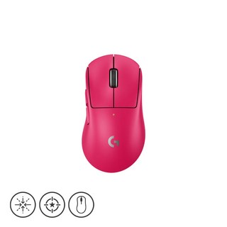 로지텍 PRO X SUPERLIGHT 2 DEX 게이밍 무선 마우스 910-007360, 지슈라2 덱스 (오른손잡이용), 핑크