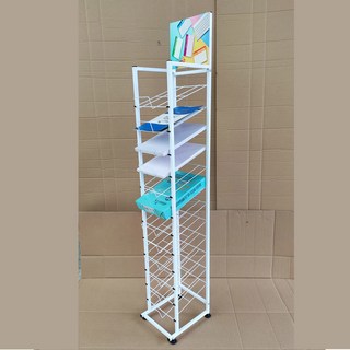 철제 학원 건조 5CM 스케치북 10단 프레임 양면 골판지 도화지 간격4 화방 선반, 화이트12단 25 30 150cm