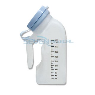 현대 안심링 소변기 1000ml 환자용 프리미엄 소변기 "세븐메디컬 출고", 1개