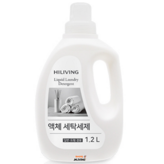 [JKLIVING] 액체 세탁세제 (일반 드럼 겸용) - 덴마크 효소로 미세먼지까지 세척은 강력하게 알로에베라&식물 계면활성제 사용, 3개, 1.2L