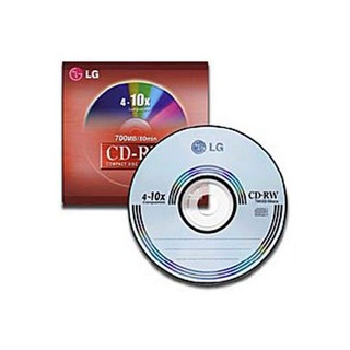 LG CD-RW 슬림케이스 (10개입) 공CD 공씨디 공디스크, 10개