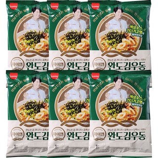 하이면 맛있는 우동 완도김 205g 6개 튀기지 않은면 깊은맛