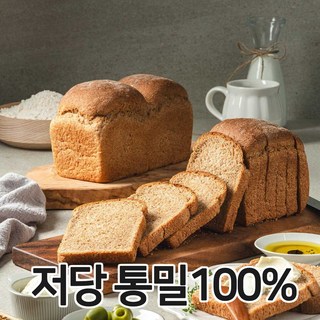 통밀100% 백프로 통밀빵 통밀식빵 식사빵 저당 저염 비건, 1개