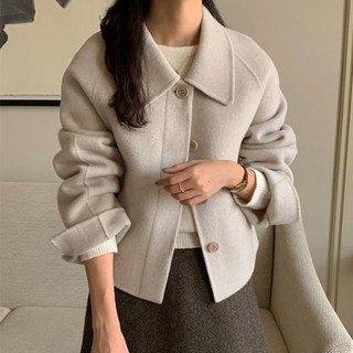 텐미닛스타일(4color)인생비율템 페미닌룩 세미크롭 엠므 코트