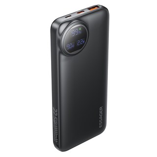 Essager 일체형 고속충전 대용량 보조배터리 10000/20000mAh PD 22.5W QC3.0 잔량표시, 블랙, 10000mAh