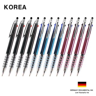 코리아 5링 니들 3색 터치펜 초저점도 독일 잉크 볼펜 0.7mm, 색상혼합, 12개