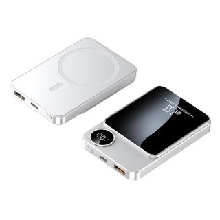 맥세이프 보조배터리 10000mAh 무선 대용량 가벼운 아이폰 갤럭시 사용가능 화이트 상품 이미지