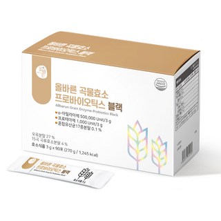 올바른 곡물효소 프로바이오틱스 블랙, 270g, 1개