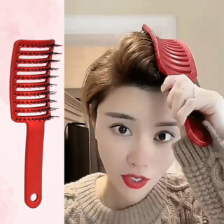 이지겟 헤어 뿌리 볼륨 세팅 브러쉬 빗, 1개, 핑크