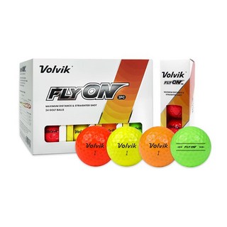 VOLVIK 볼빅 플라이온 칼라 골프공 2피스 24개 무광 골프용품 코스트코, 24개입, 무광레인보우