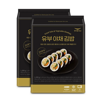 코스트코 한우물 유부 야채 김밥 1380g(230g x 6개) 냉동 전자렌지 비건, 2개, 1.38kg