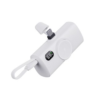 머레이 3in1 도킹형 워치독 애플워치용 갤럭시워치용+스마트폰 5000mAh 8핀 C타입 보조배터리 MW-DOC, 삼성워치 전용 - 도킹C+케이블C, 화이트