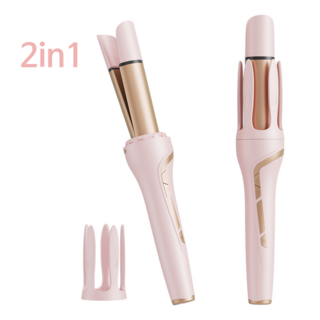 Routop 32mm 자동 고데기 3단계 온도조절 스트레이드 웨이브 매직기 봉고데기, 핑크