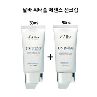 달바 워터풀 에센스 선크림 SPF50+ PA++++, 50ml, 2개