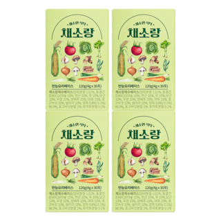 맛스터 채소랑 4BOX(30개입x4BOX) 채소육수 만능육수 천연조미료, 4박스, 120g