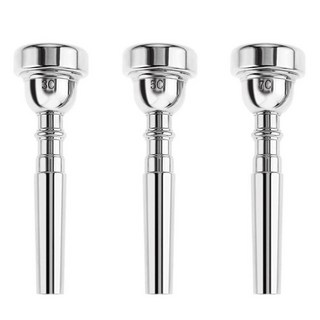 3팩 트럼펫 마우스피스 7C 5C 3C 세트 Yamaha Bach Conn King 표준 트럼펫과 호환 초보자 및 전문 플레이어용 실버, 1개