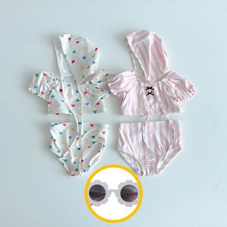 아기 비키니 수영복 세트