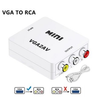 1080P 미니 AV RCA CVBS-VGA 비디오 컨버터