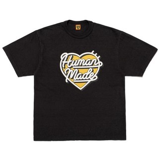 휴먼 메이드 하트로고 그래픽 티셔츠 #7 블랙 HM28TE008