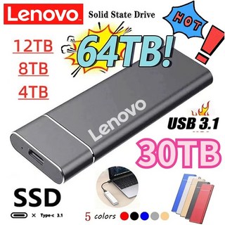 레노버 오리지널 고속 하드 디스크 외장 모바일 USB 3.1 C타입 인터페이스 대용량 스토리지 4TB